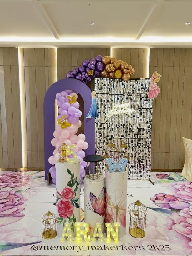 Barbi themed birthday decoration in bengaluru